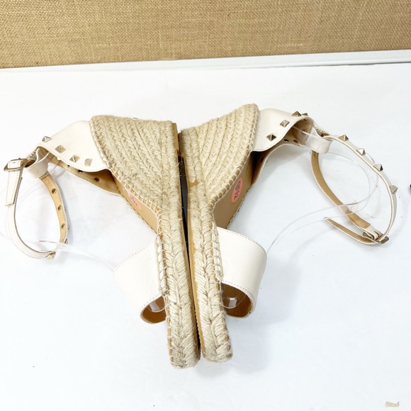 Anthropologie Maypol Ankle Strap Studded Leather Espadrille Sandals Size 9.5 - Picture 4 of 10